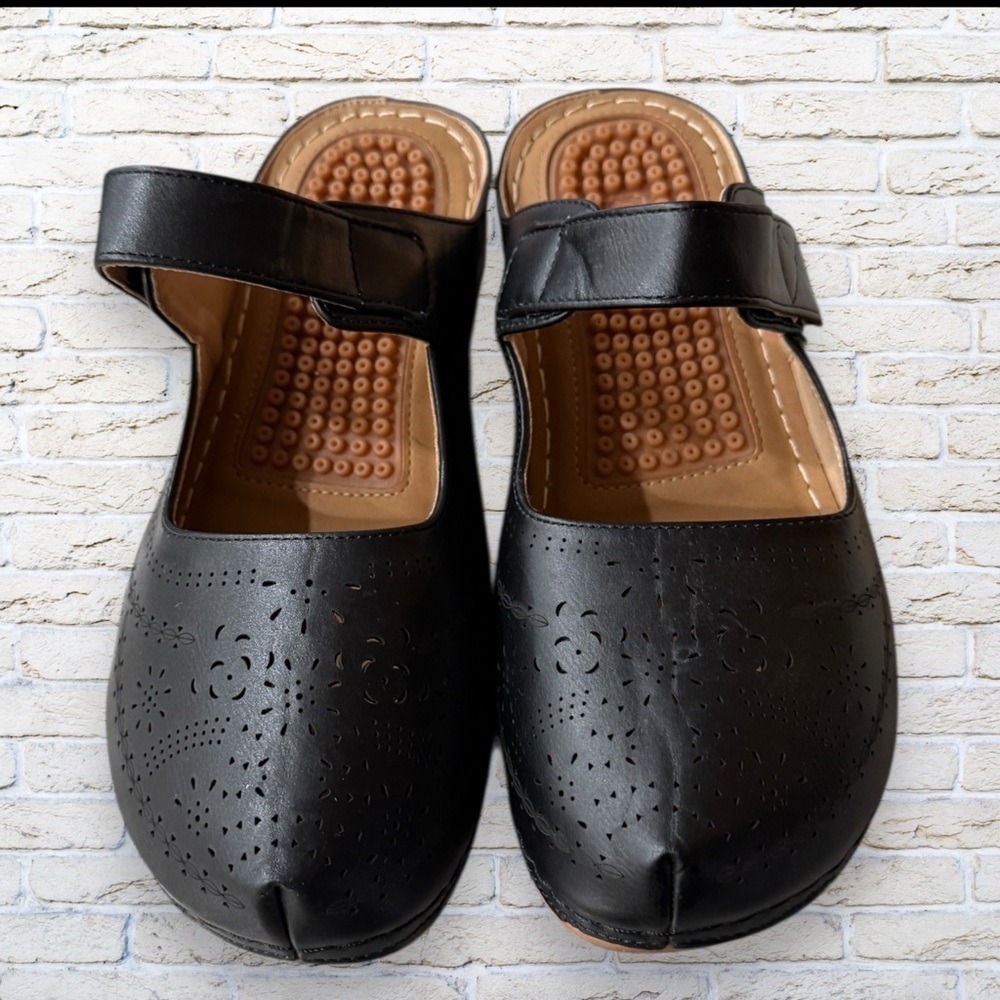 ALICEGANA Orthopedic Mule Shoes for women - Massaging Shoe Size 41 - Black - Picture 2 of 7
